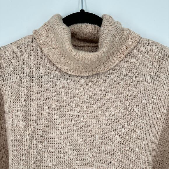 We The Free Free People Tommy Turtleneck Sweater Toasted Almond Womens Small - Picture 3 of 11